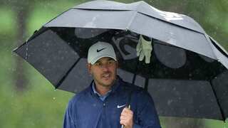 Golf: Brooks Koepka four clear of John Rahm after rain suspends play in Round Three at Augusta Masters