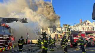 Video | Massive fire engulfs Faith Lutheran Church in Cambridge after Easter service