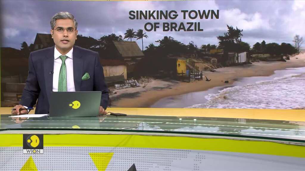 Sea swallows town in Brazil