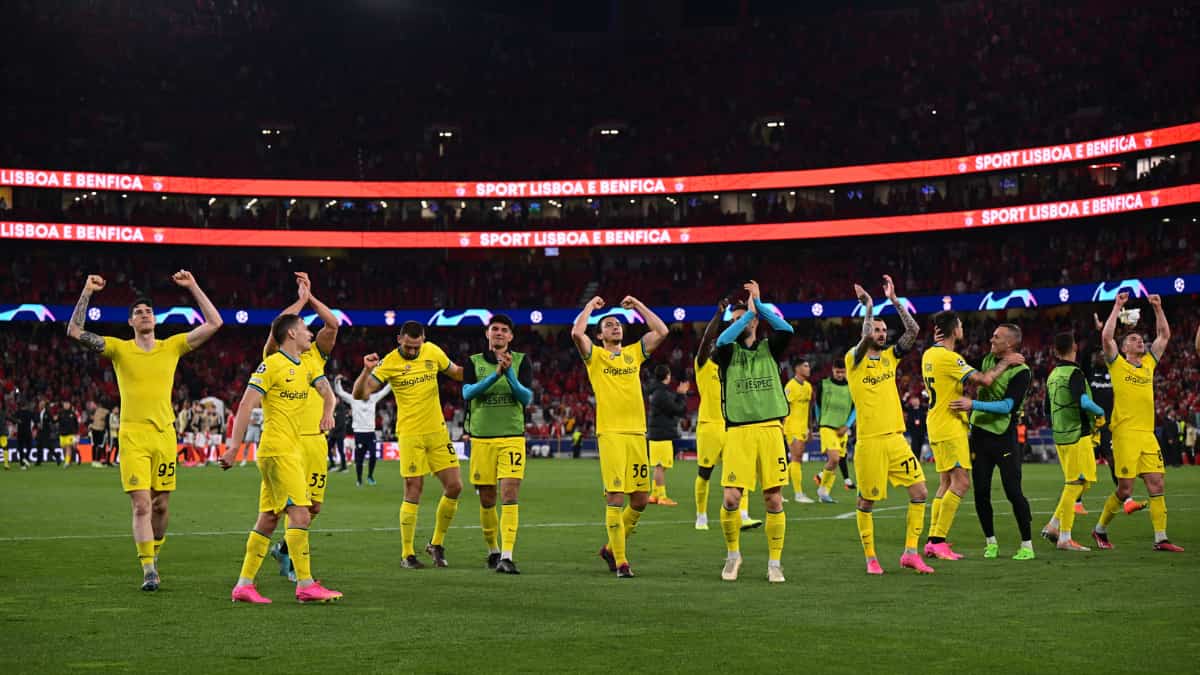 Champions League: Inter down Benfica 2-0 to put one foot into semis Champions League: Inter down Benfica 2-0 to put one foot into semis