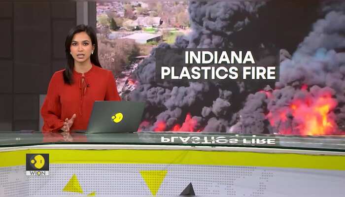 Massive fire burns down plastic recycling factory in Indiana