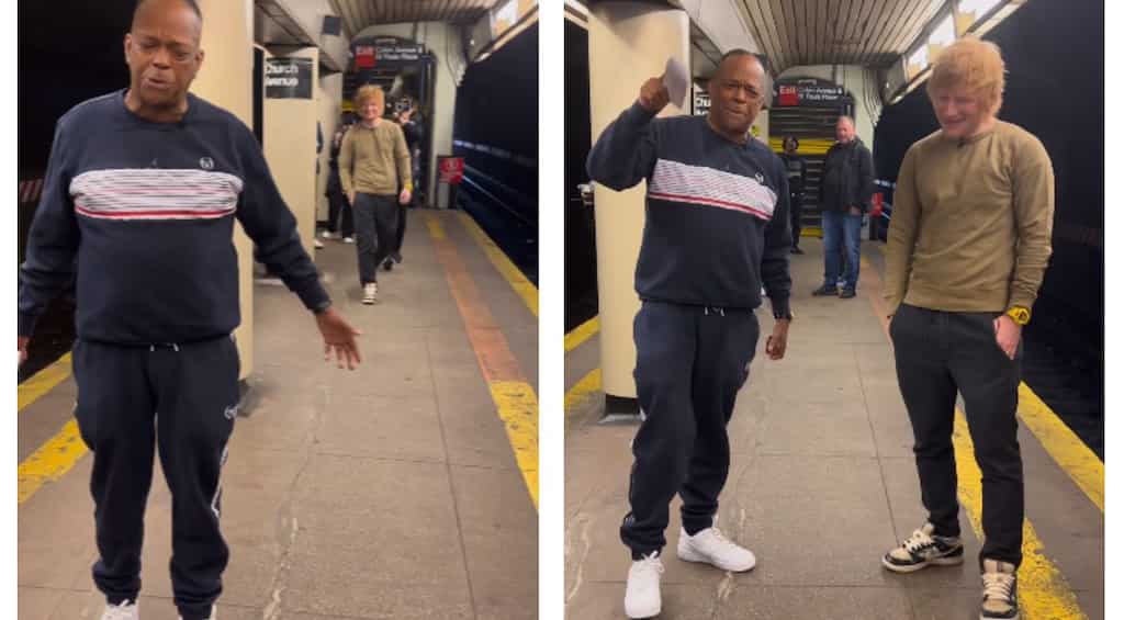 Watch: Ed Sheeran surprises subway singer, gifts him concert tickets