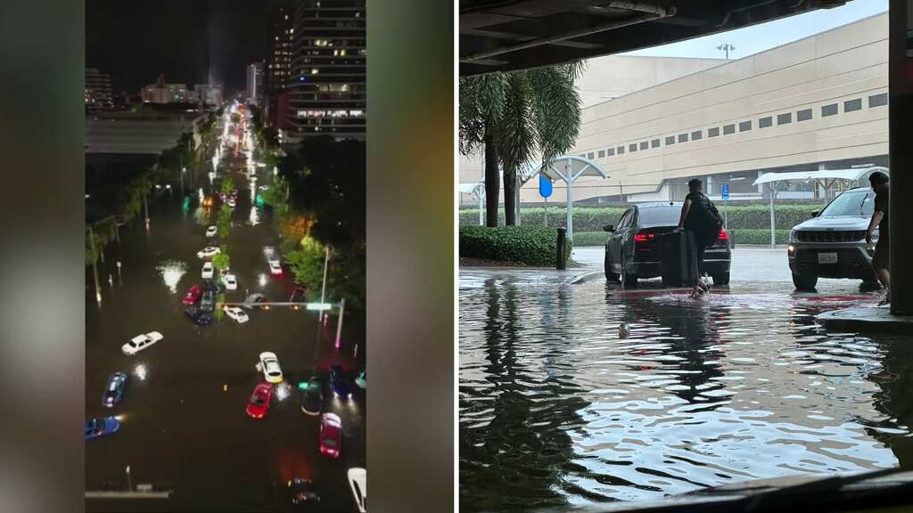 Watch | Drone footage shows dramatic aerial view of flash flooding in Florida