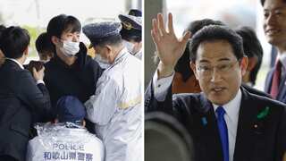 WATCH: Japan PM Fumio Kishida attacked with smoke bomb, evacuated from speech venue in Wakayama