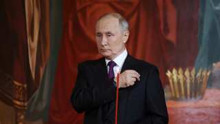 Russia's Vladimir Putin attends midnight Orthodox Easter service in Moscow