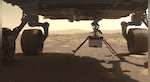 An alien flight: Perseverance captures Ingenuity helicopter flying over Martian desert