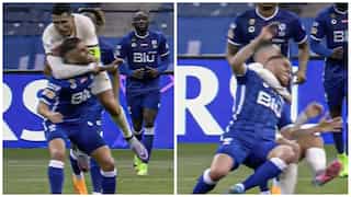 UNACCEPTABLE! Ronaldo booked for a WWE-inspired foul as Al Nassr go down to Al-Hilal in crucial tie - Watch