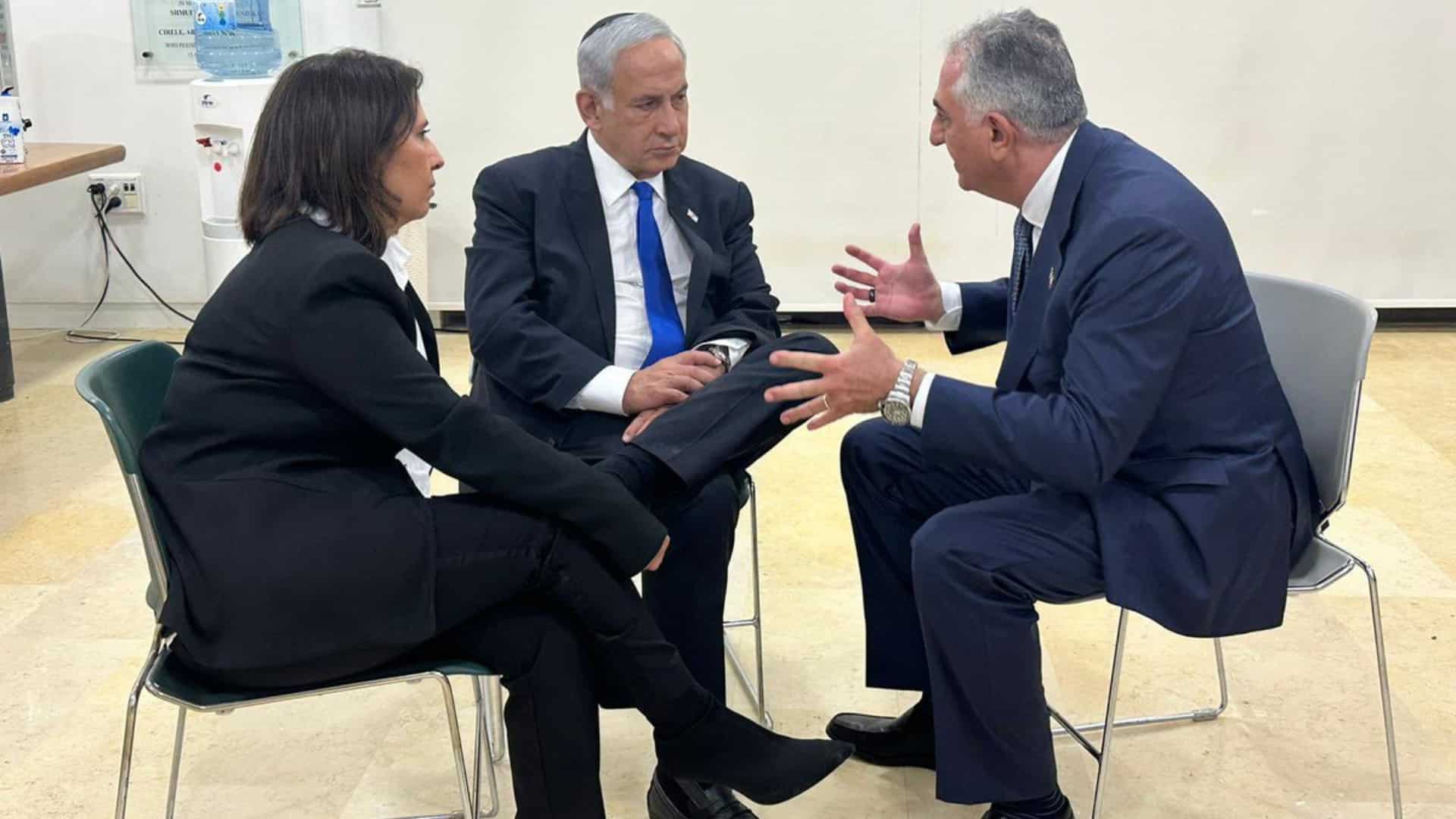 Prince Reza Pahlavi meets Israel PM Netanyahu: Son of toppled Iranian Shah attends Holocaust Remembrance Day