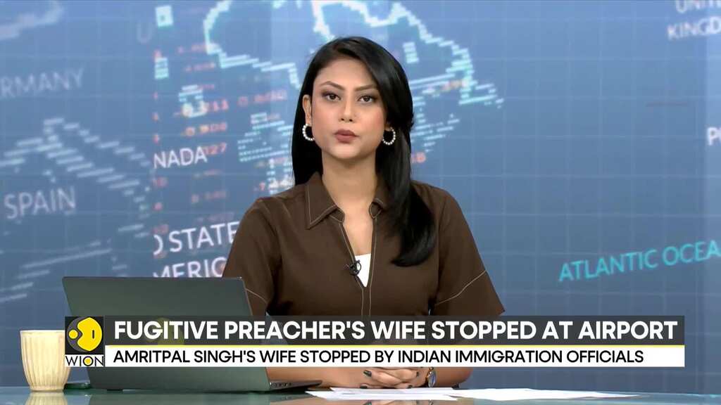 Fugitive preacher Amritpal Singh's wife stopped at Amritsar airport