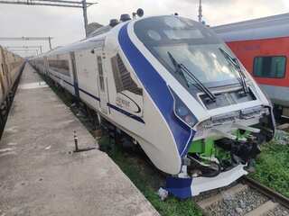 India: Calf struck by Vande Bharat train lands on man urinating on tracks, both die