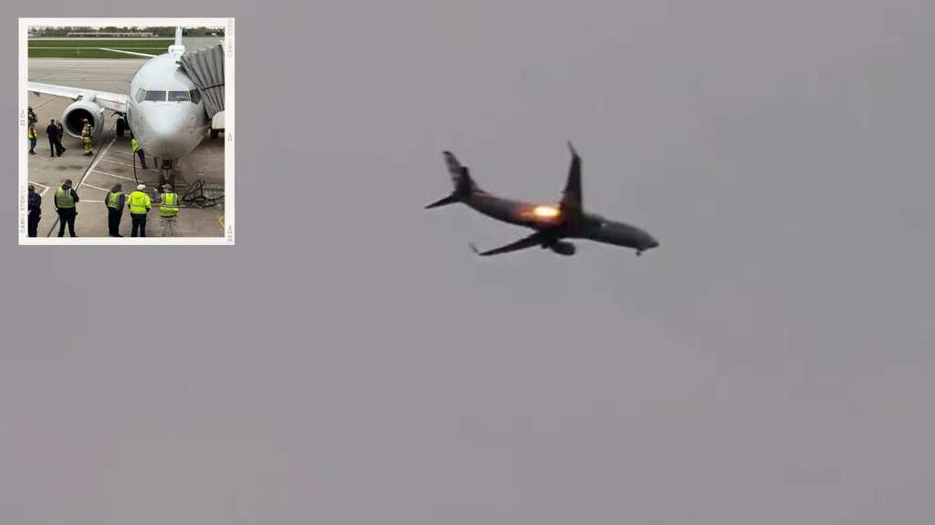 WATCH | American Airlines flight forced to land after engine gets engulfed in flames