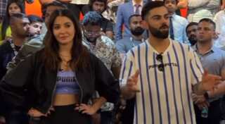 Anushka Sharma, Virat Kohli's video playing badminton in a society goes viral: Watch