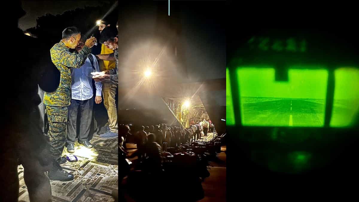 Indian Air Force pilots use night vision goggles to rescue 121 from Sudan airstrip sans landing lights Indian Air Force pilots use night vision goggles to rescue 121 from Sudan airstrip sans landing lights