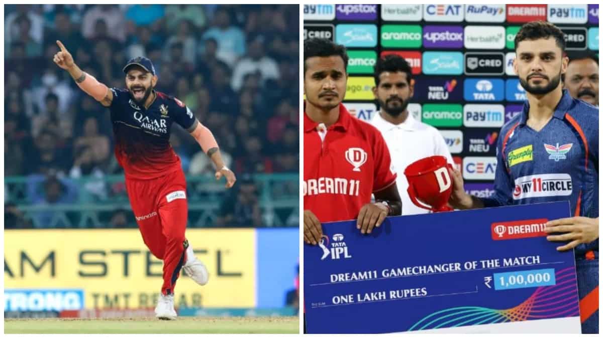 Watch: Fans shout 'Kohli, Kohli' when Naveen receives award after duo's heated altercation in LSG-RCB tie Watch: Fans shout 'Kohli, Kohli' when Naveen receives award after duo's heated altercation in LSG-RCB tie