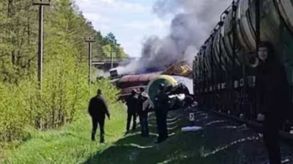 ‘Explosive device’ causes another freight train derailment in Russian region near Ukraine