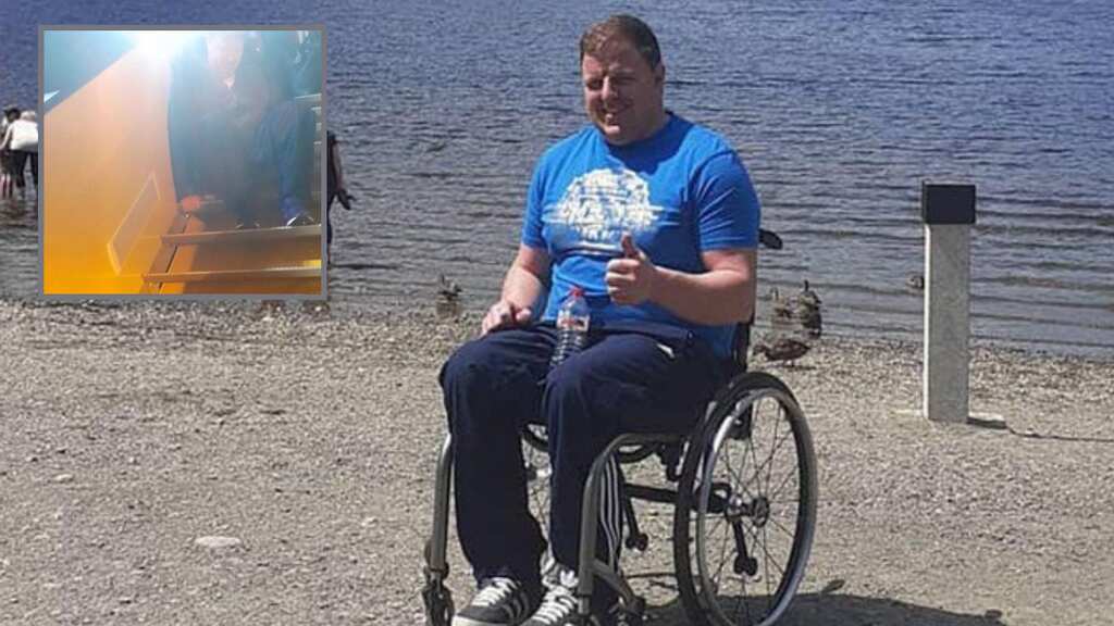Wheelchair user crawls down a Ryanair flight in Sweden