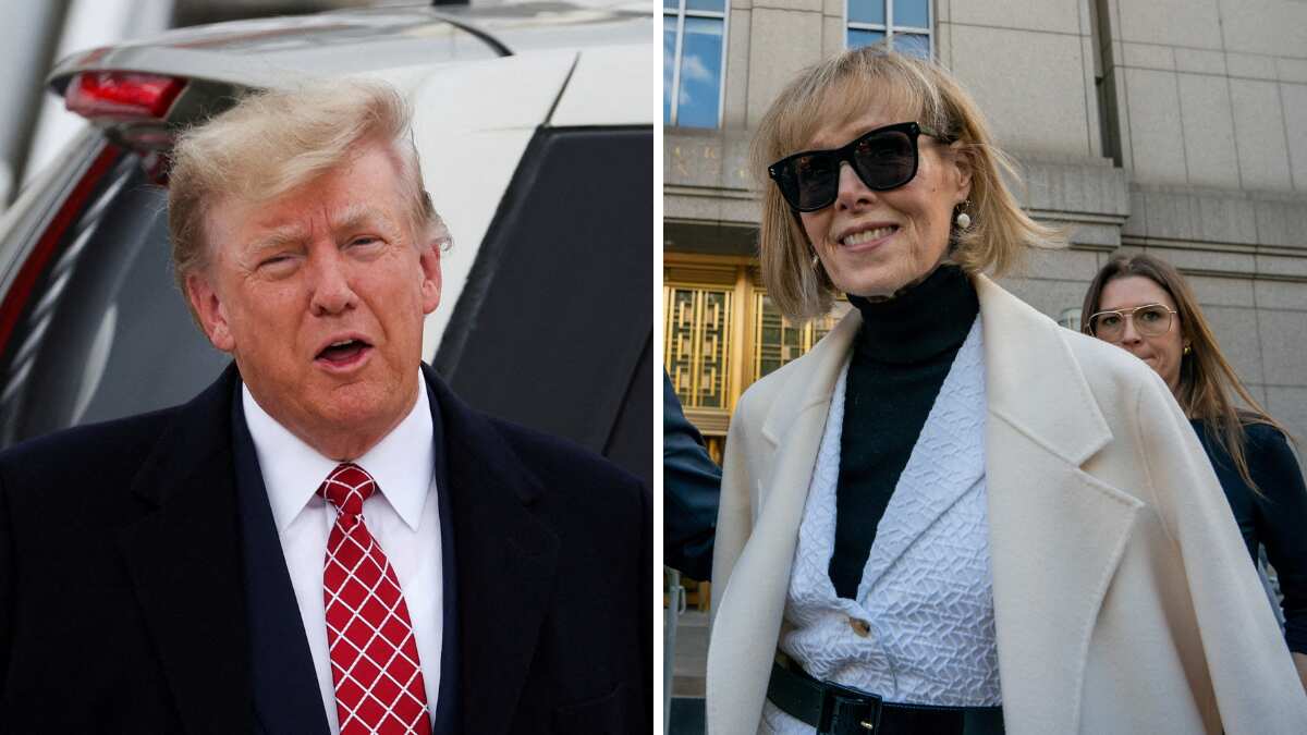 Donald Trump defends ‘Grab ‘em by the p***y’ remark during civil rape trial Donald Trump defends ‘Grab ‘em by the p***y’ remark during civil rape trial