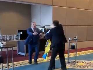 WATCH | Ukrainian MP punches Russian official in Turkey. Here's what happened