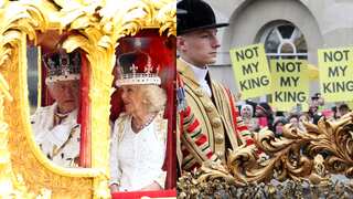 King Charles III's coronation procession met with boos, chants of 'not my King'. Watch!
