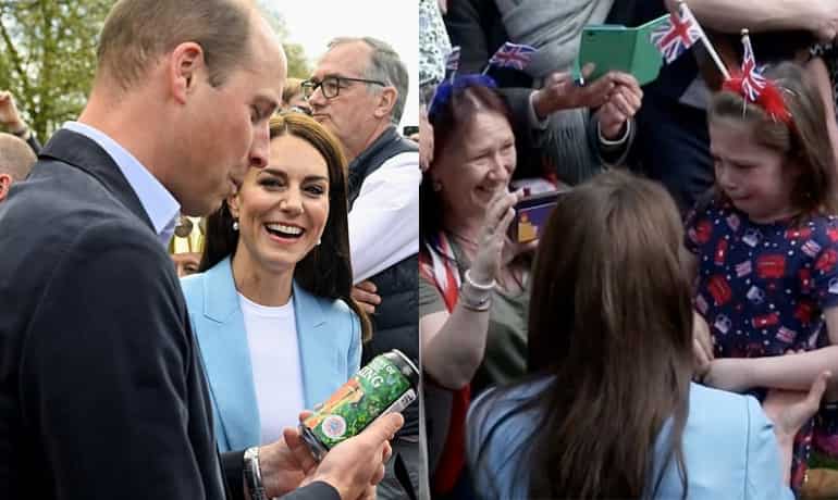 Kate and William greet crowd, drink gin in their surprise walkabout at Windsor