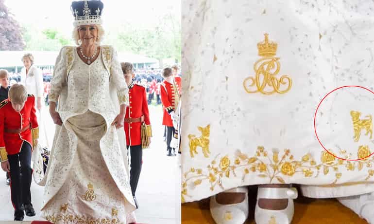 A sweet tribute! Queen Camilla gave a heartfelt nod to her dogs with her coronation gown