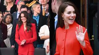 Kate Middleton dons bold red Alexander McQueen suit for coronation concert