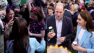 Oh so cute! Kate Middleton hugs and consoles crying girl on Windsor walkabout