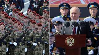 Vladimir Putin calls for victory in Ukraine war during Victory Day military parade