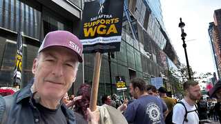 Better Call Saul's Bob Odenkirk joins picket line at WGA strike