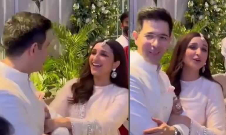 Raghav Chadha kisses Parineeti Chopra in this adorable video - Watch