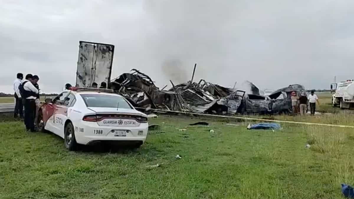 At least 26 killed as tractor trailer and van collide in northern Mexico At least 26 killed as tractor trailer and van collide in northern Mexico