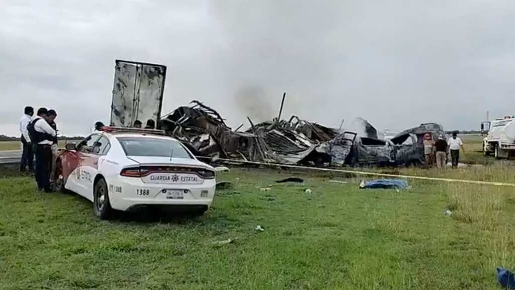 At least 26 killed as tractor trailer and van collide in northern Mexico