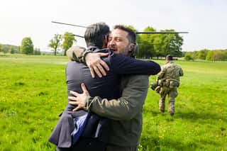 After stopping over in France and Germany, Zelensky lands in UK for more weapons, Sunak pledges aid