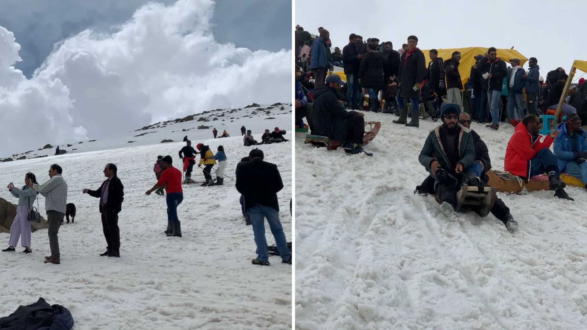 India: Ski resort Gulmarg in Kashmir surprises tourists with snow in May India: Ski resort Gulmarg in Kashmir surprises tourists with snow in May