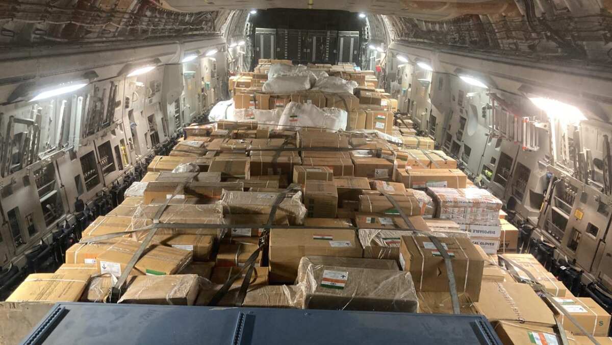 Indian Air Force assists conflict-ridden Sudan with 24,000 kg relief material Indian Air Force assists conflict-ridden Sudan with 24,000 kg relief material