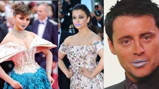 Trolled! Urvashi Rautela flaunts blue lipstick at Cannes day 3, netizens compare her with Joey
