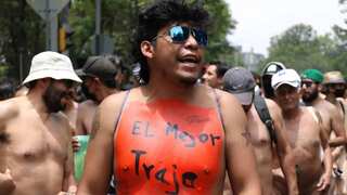Mexico's first 'Naked Day' march leaps forward to normalise nudity