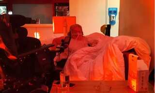 Wheelchair-bound disability activist told to sleep in hotel dining area. Here's what happened