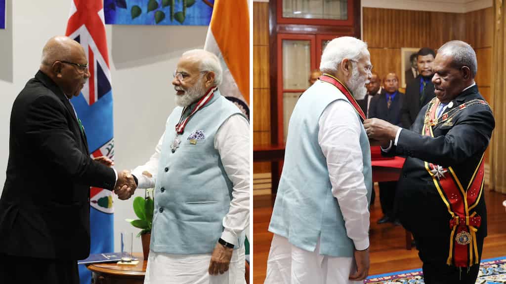 Indian PM Modi conferred with highest honours of Fiji, Papua New Guinea
