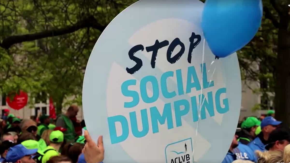 What is 'social dumping'?