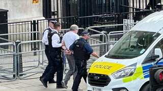 Man crashes car outside Downing Street gates, arrested; cops lock down area