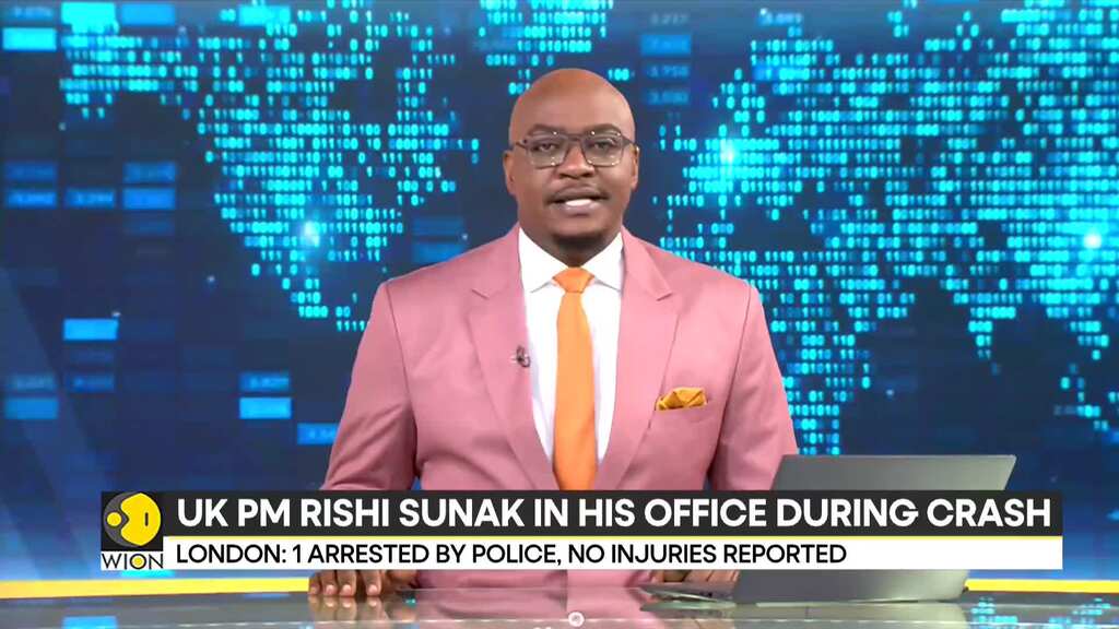 UK: Car crash at Downing Street, PM Rishi Sunak in his office during crash