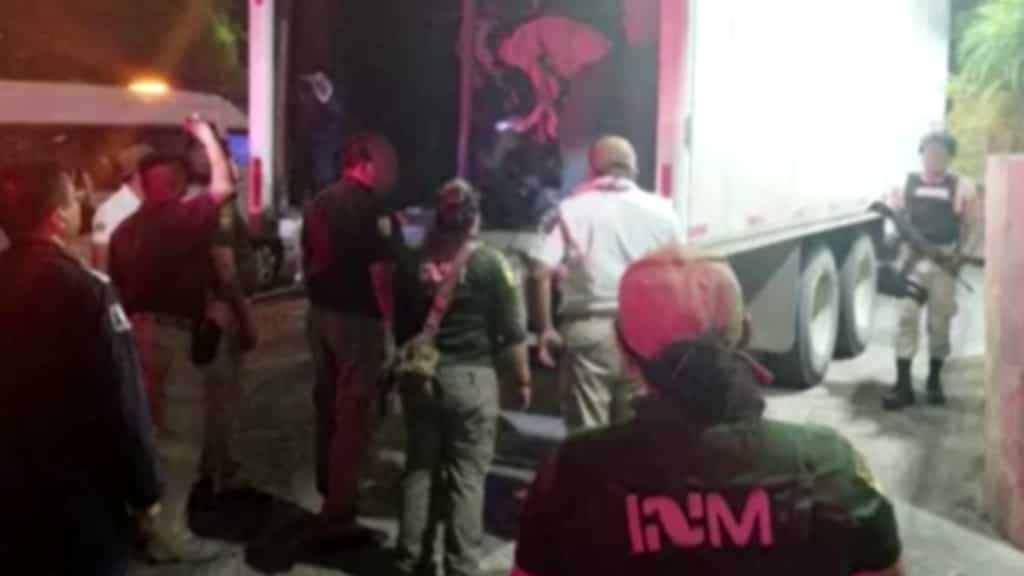 Mexican officials find 175 migrants crammed in a truck trailer near southern border