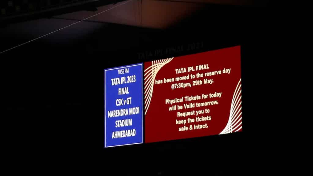 IPL Final: Rain plays spoilsport in Ahmedabad as CSK vs GT clash moves to reserve day