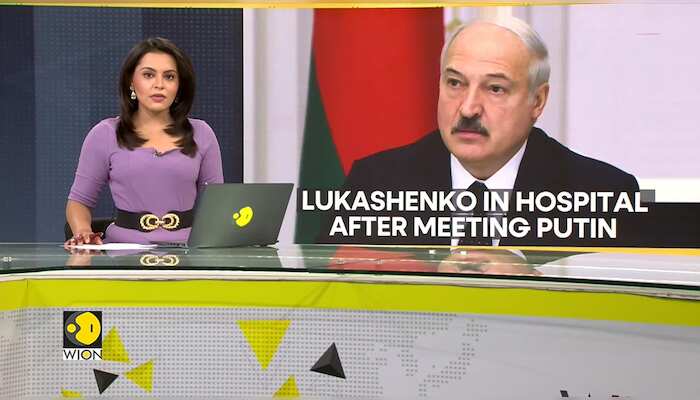 Belarus president 'rushed to hospital' minutes after holding meeting with Putin