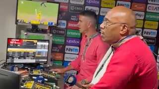 Incredible scenes in commentary box as Ravindra Jadeja hits winning runs