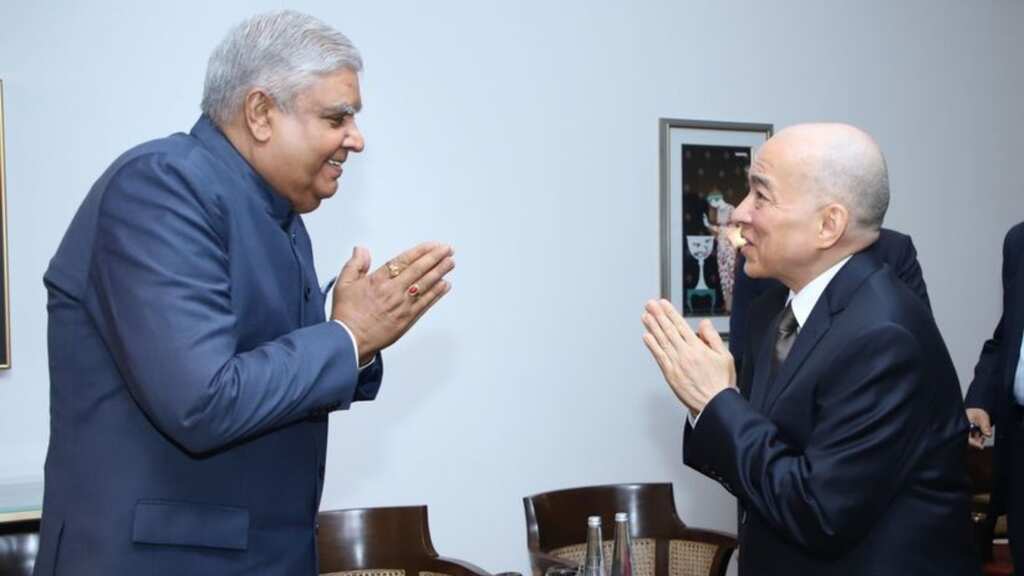 India: VP Dhankar, Cambodian king discuss defence, parliamentary cooperation