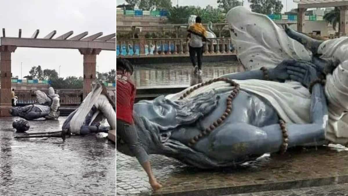 Mahakal Lok corridor: Political storm rages after wind knocks down idols in Ujjain temple Mahakal Lok corridor: Political storm rages after wind knocks down idols in Ujjain temple