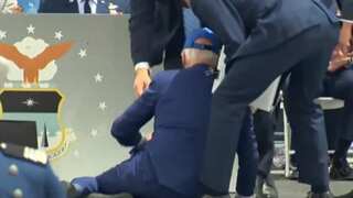 Video: US President Biden takes yet another tumble, this time at Air Force Academy