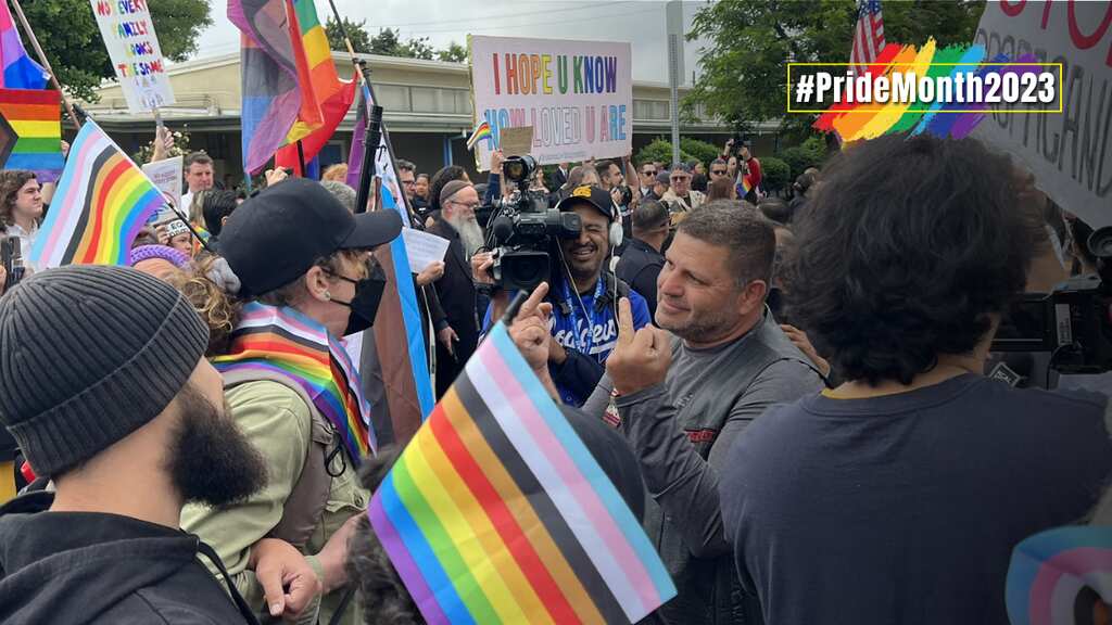 'Propaganda' vs 'bullying': Groups of parents clash at anti-LGBTQ protest outside Los Angeles school